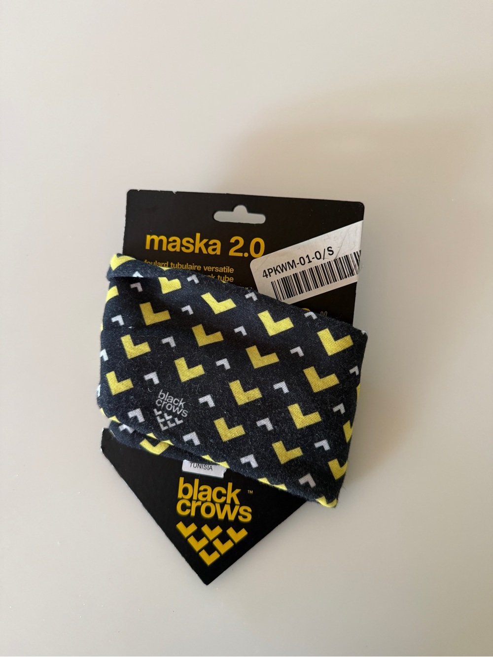 BLACK CROWS Ski Maska 2.0 NEW Tubular Neck Gaiter - Black & Yellow Unisex